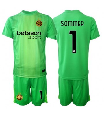 Inter Milan Yann Sommer #1 Målvakt Replika Tredje Tröja Barn 2025-26 Kortärmad (+ Korta byxor)